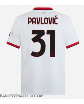 AC Milan Strahinja Pavlovic #31 Tricou Fotbal Replică 2024-25 Barbati Deplasare